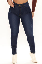 So Necessary Stretch Skinny Jeans - Dark Wash